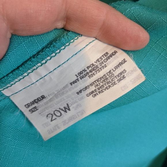 Vintage turquoise plus size blazer - Picture 4 of 5